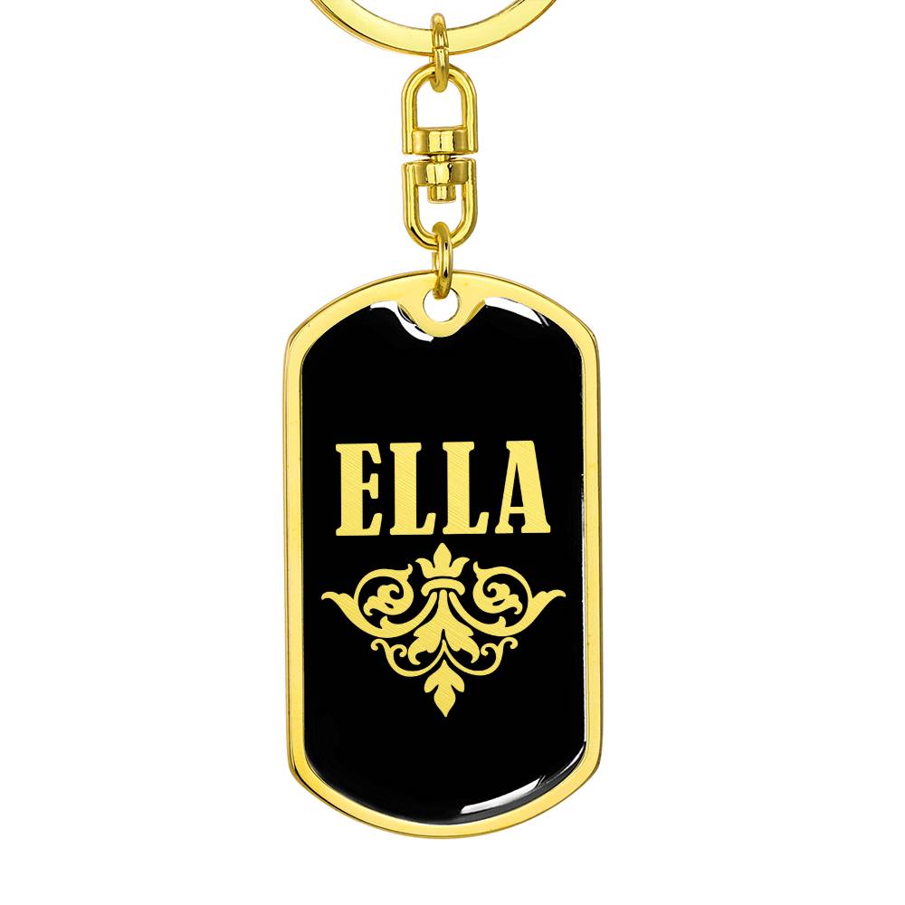 Ella v02a - Luxury Dog Tag Keychain