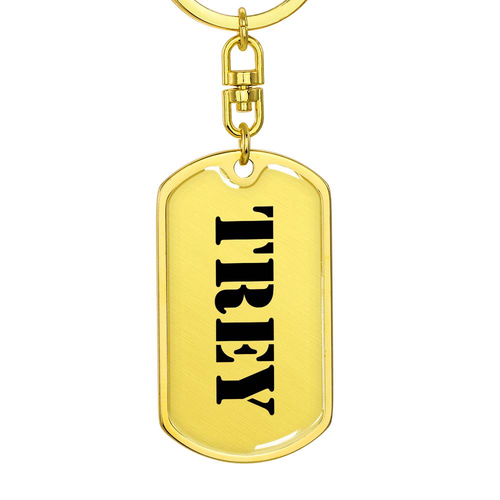 Trey - Luxury Dog Tag Keychain