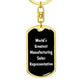 World's Greatest Manufacturing Sales Representative v3 - Luxury Dog Tag Keychain