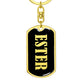 Ester v02 - Luxury Dog Tag Keychain