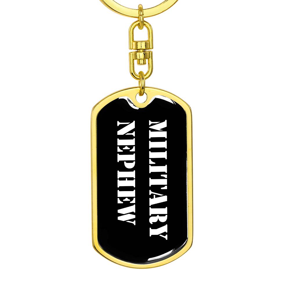 Military Nephew v3 - Luxury Dog Tag Keychain