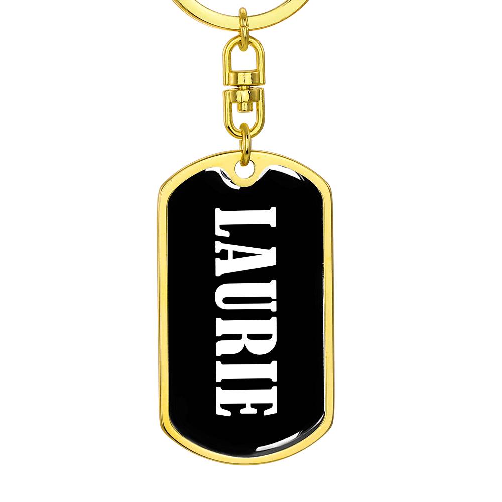 Laurie v01w - Luxury Dog Tag Keychain