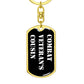 Combat Veteran's Cousin v3 - Luxury Dog Tag Keychain