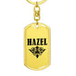 Hazel v01a - Luxury Dog Tag Keychain