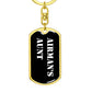 Airman's Aunt v3 - Luxury Dog Tag Keychain