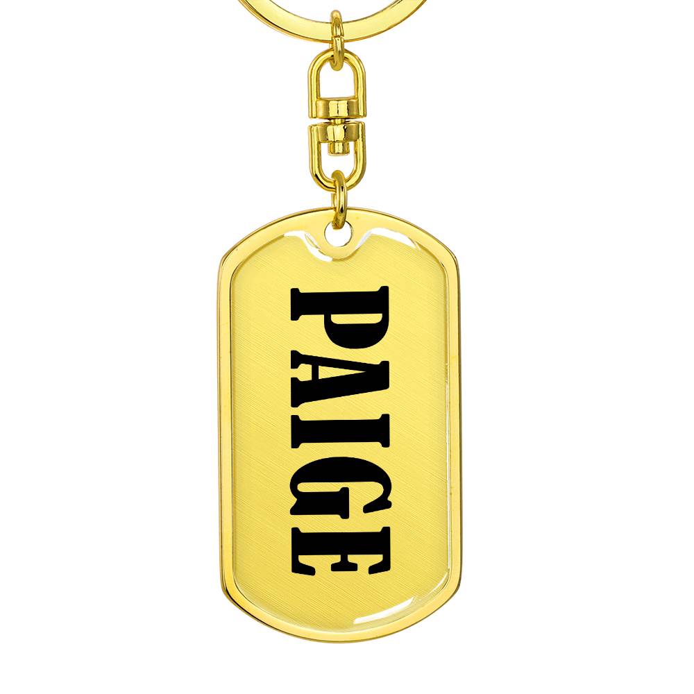 Paige v01 - Luxury Dog Tag Keychain