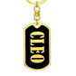 Cleo v02 - Luxury Dog Tag Keychain
