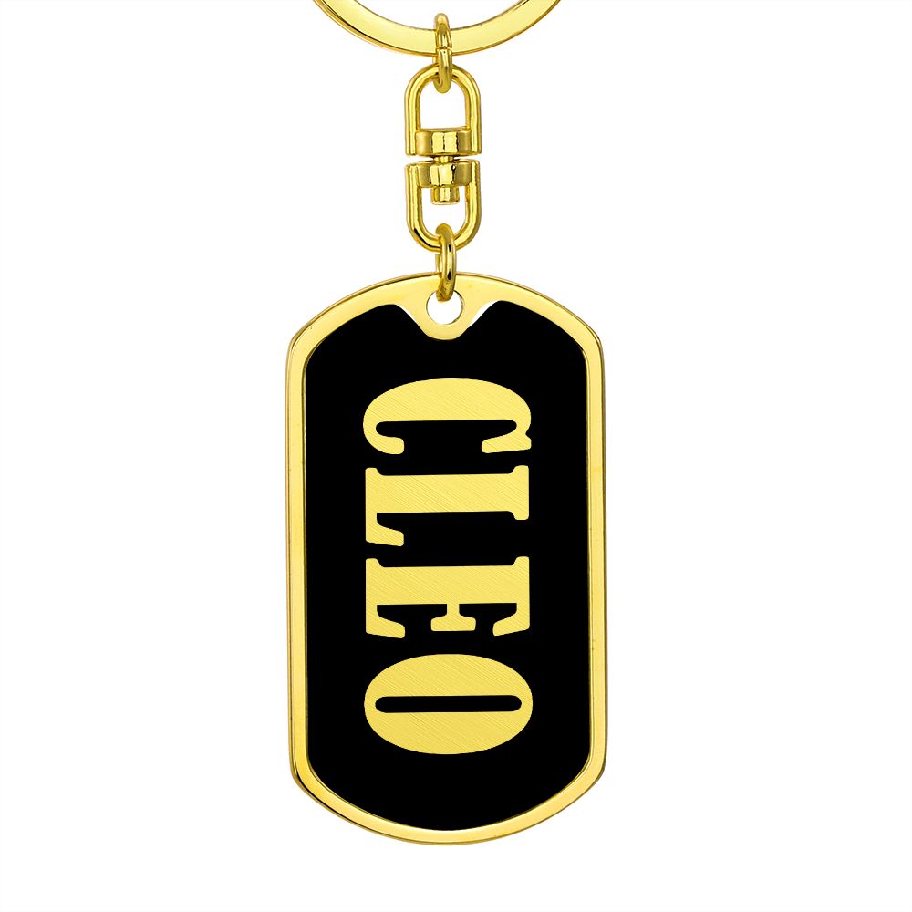 Cleo v02 - Luxury Dog Tag Keychain