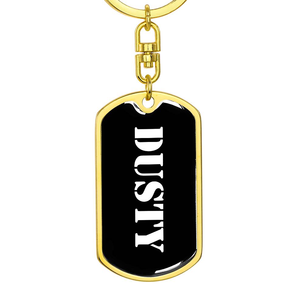 Dusty v3 - Luxury Dog Tag Keychain