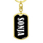 Sonja v03 - Luxury Dog Tag Keychain