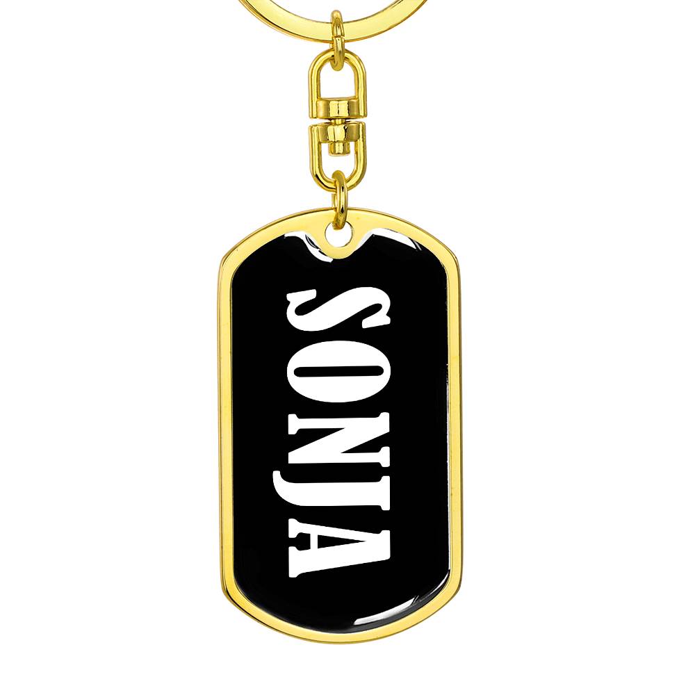 Sonja v03 - Luxury Dog Tag Keychain
