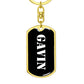 Gavin v3 - Luxury Dog Tag Keychain