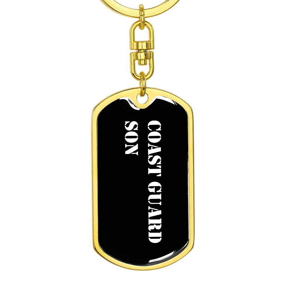 Coast Guard Son v3 - Luxury Dog Tag Keychain