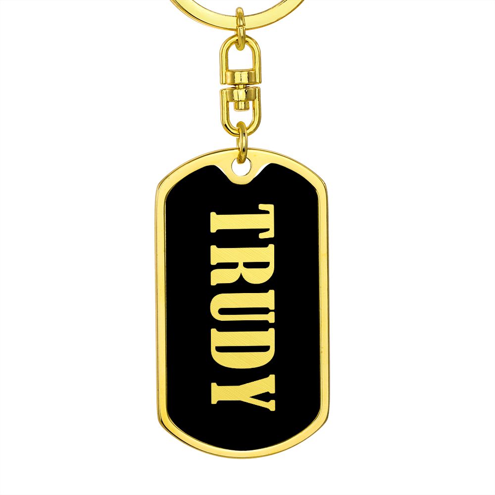 Trudy v02 - Luxury Dog Tag Keychain