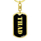 Thad v2 - Luxury Dog Tag Keychain