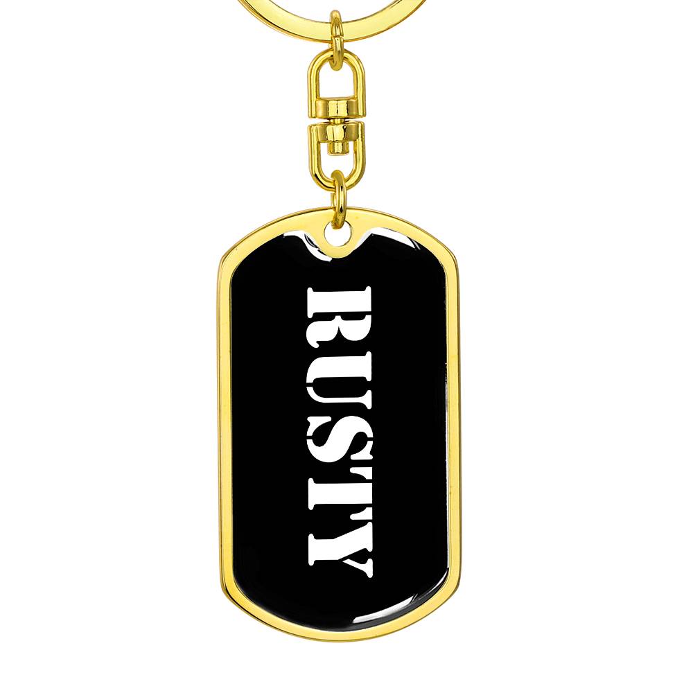 Rusty v2 - Luxury Dog Tag Keychain