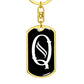 Initial Q v001-13 - Luxury Dog Tag Keychain