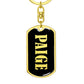 Paige v02 - Luxury Dog Tag Keychain
