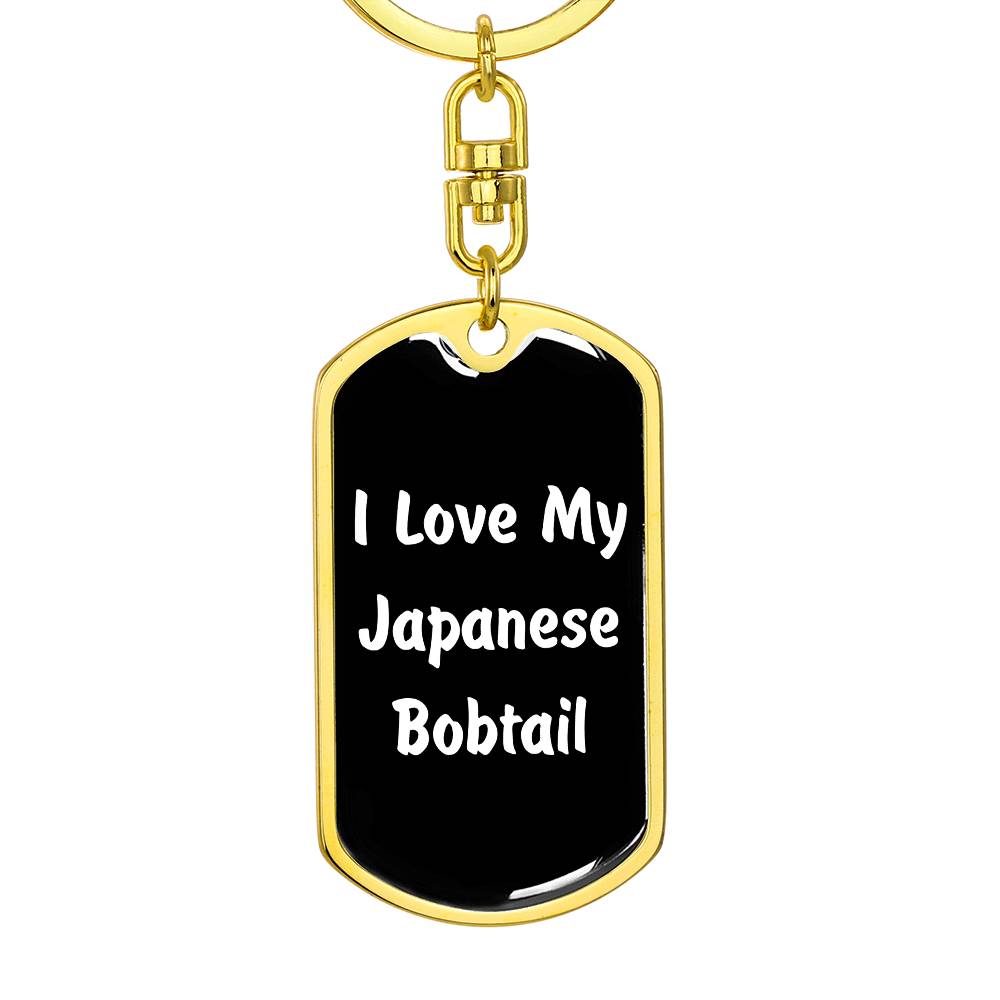 Love My Japanese Bobtail v3 - Luxury Dog Tag Keychain