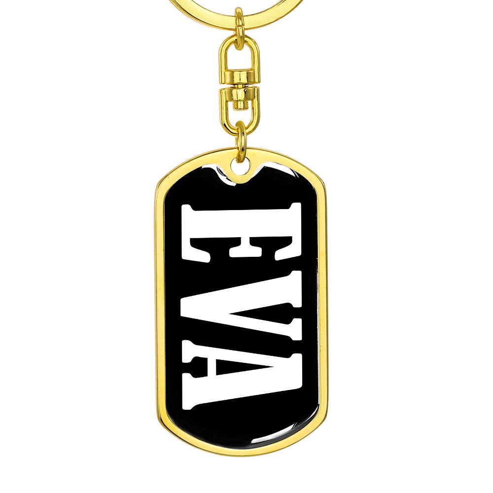 Eva v01w - Luxury Dog Tag Keychain