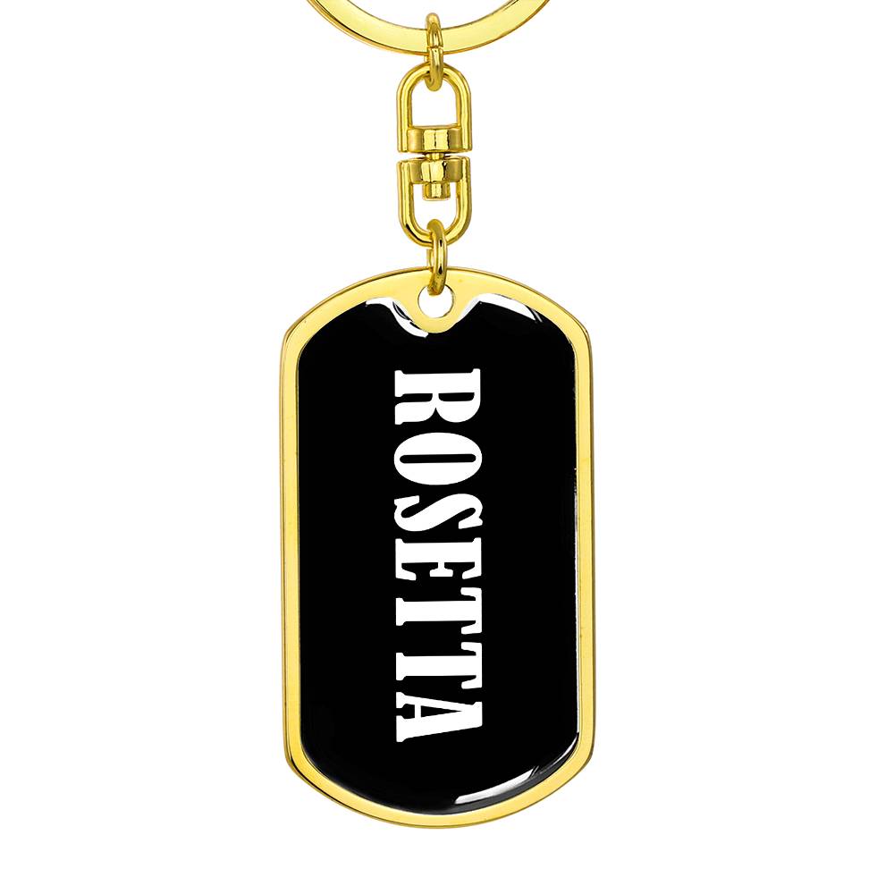 Rosetta v03 - Luxury Dog Tag Keychain