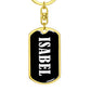 Isabel v01w - Luxury Dog Tag Keychain