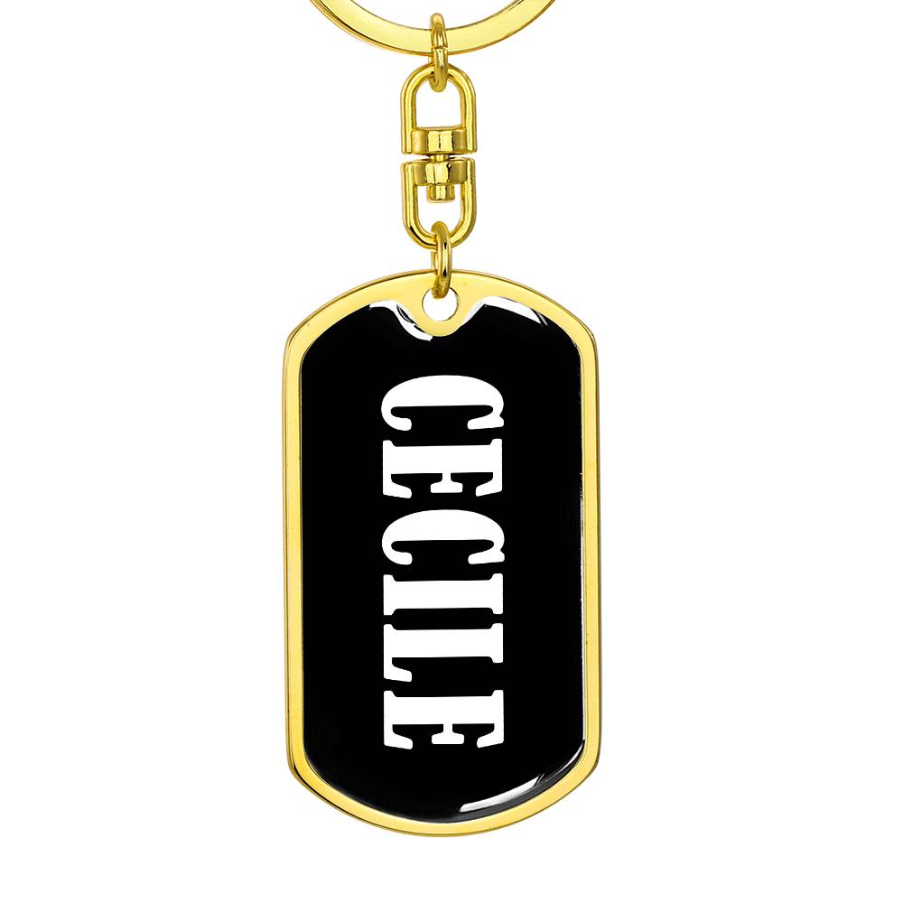 Cecile v03 - Luxury Dog Tag Keychain
