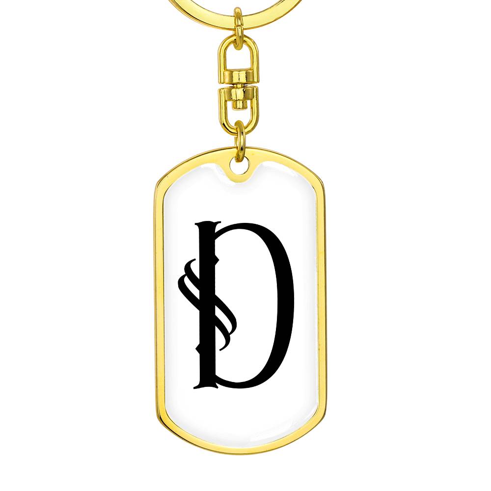 Initial D v001-14 - Luxury Dog Tag Keychain