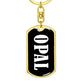 Opal v01w - Luxury Dog Tag Keychain