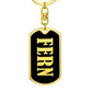 Fern v02 - Luxury Dog Tag Keychain