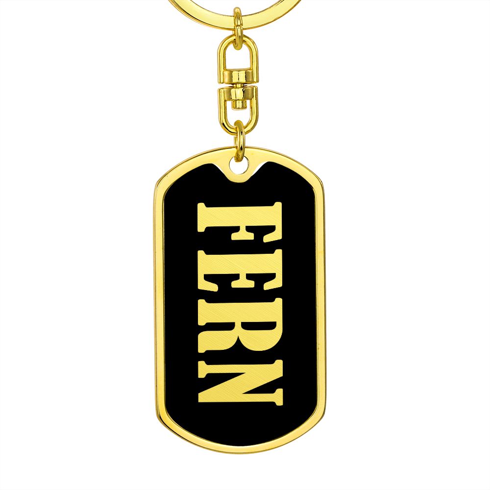 Fern v02 - Luxury Dog Tag Keychain