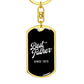 Best Father Since 1973 v2 - Luxury Dog Tag Keychain
