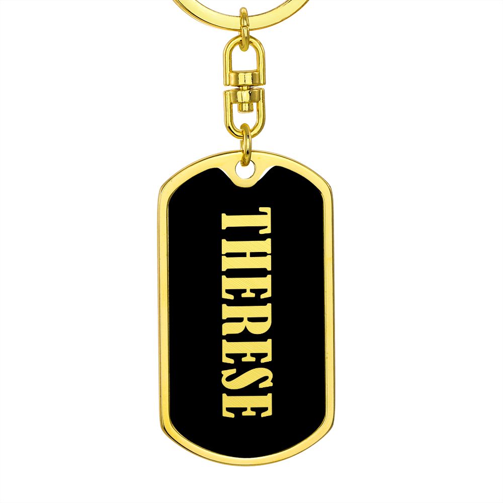 Therese v02 - Luxury Dog Tag Keychain