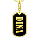 Dina v02 - Luxury Dog Tag Keychain