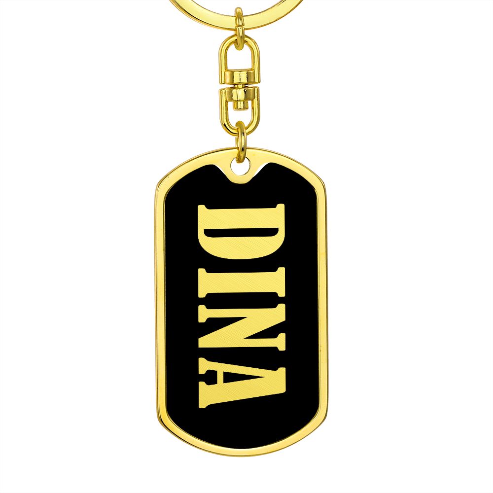 Dina v02 - Luxury Dog Tag Keychain