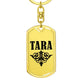 Tara v01a - Luxury Dog Tag Keychain