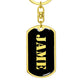 Jame v2 - Luxury Dog Tag Keychain