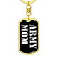 Army Mom v3 - Luxury Dog Tag Keychain