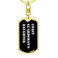Coast Guardsman's Daughter v3 - Luxury Dog Tag Keychain