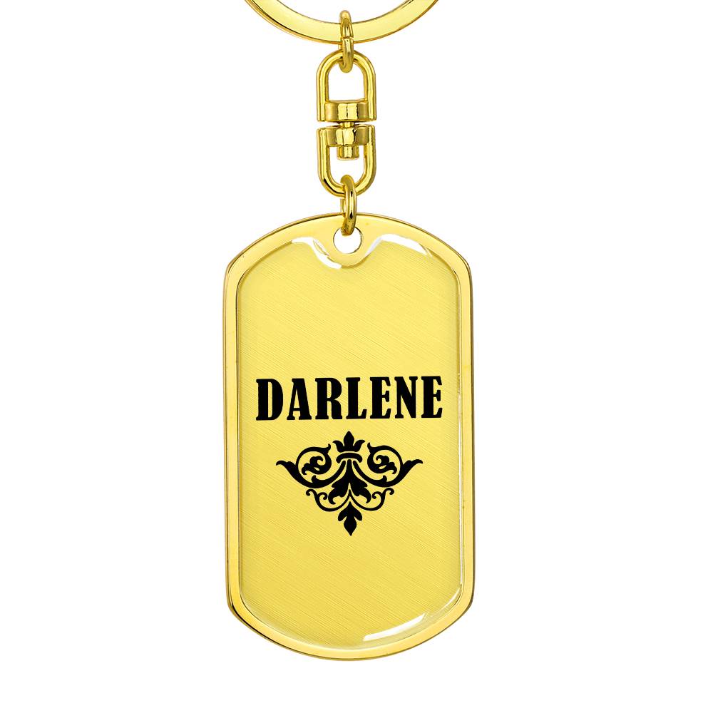 Darlene v01a - Luxury Dog Tag Keychain