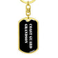 Coast Guard Grandson v3 - Luxury Dog Tag Keychain