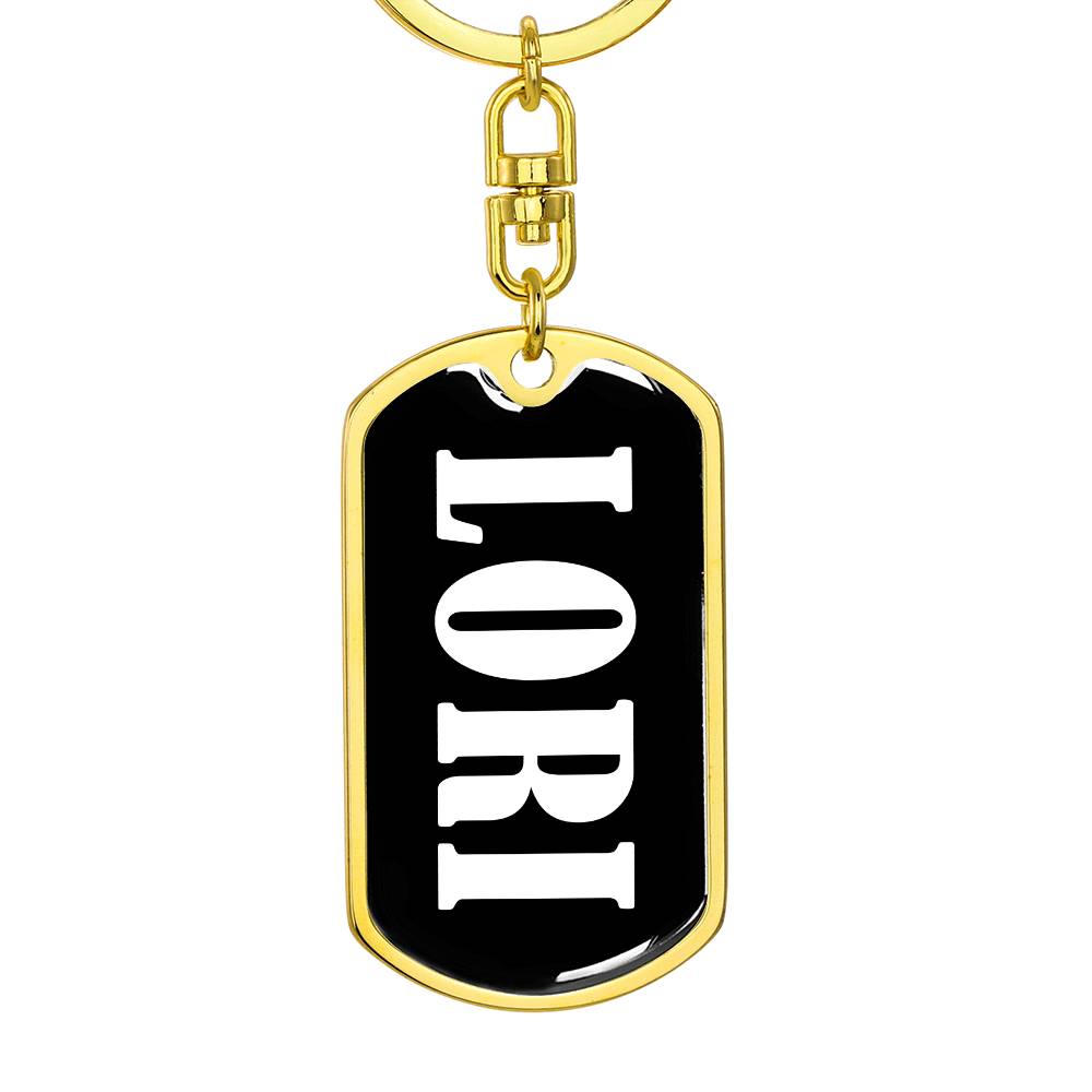Lori v01w - Luxury Dog Tag Keychain