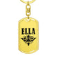 Ella v01a - Luxury Dog Tag Keychain