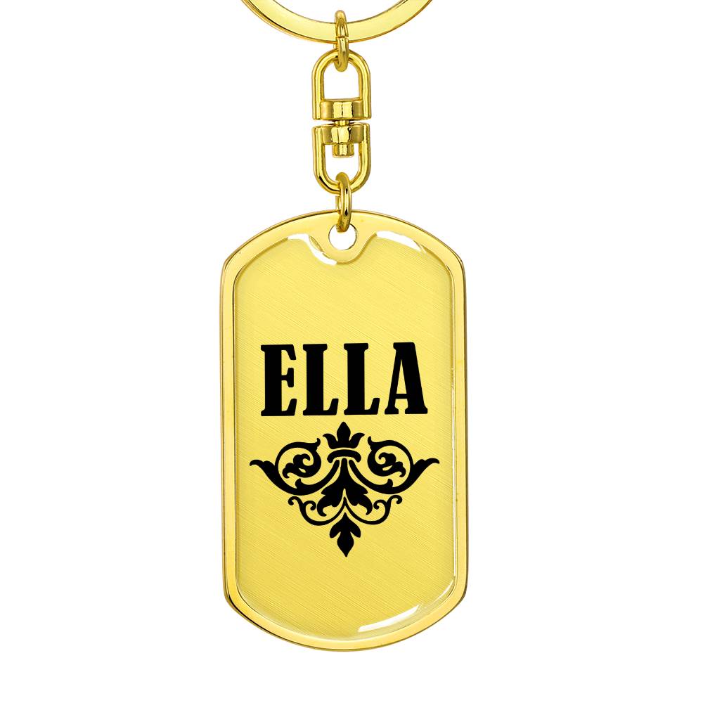 Ella v01a - Luxury Dog Tag Keychain