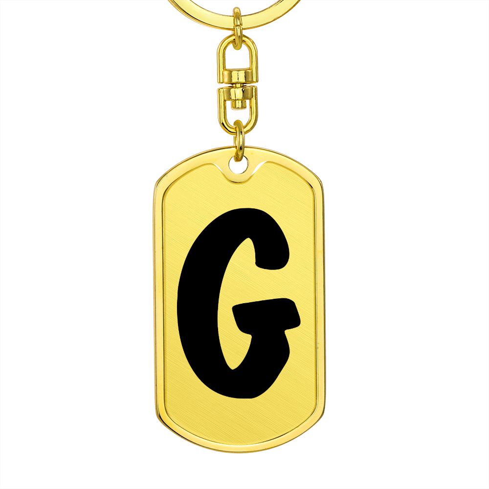 Initial G v1b - Luxury Dog Tag Keychain