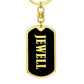 Jewell v02 - Luxury Dog Tag Keychain