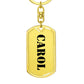 Carol - Luxury Dog Tag Keychain