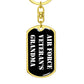 Air Force Veteran's Grandma v3 - Luxury Dog Tag Keychain