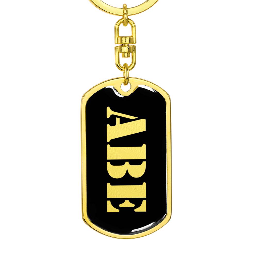 Abe v2 - Luxury Dog Tag Keychain