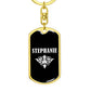 Stephanie v03a - Luxury Dog Tag Keychain